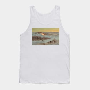 Hudson Valley, New York in Winter by Frederic Edwin Church Tank Top